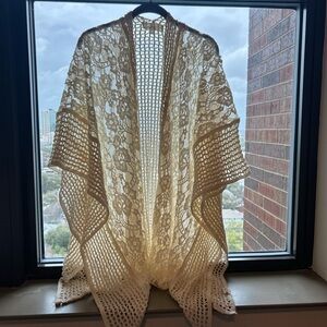 Pretty Persuasions Ivory Textured Cardigan